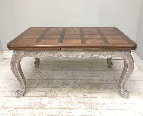 old french large extending dining table
